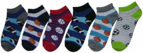 children's striped no show socks- sports- size 6-8 Case of 360