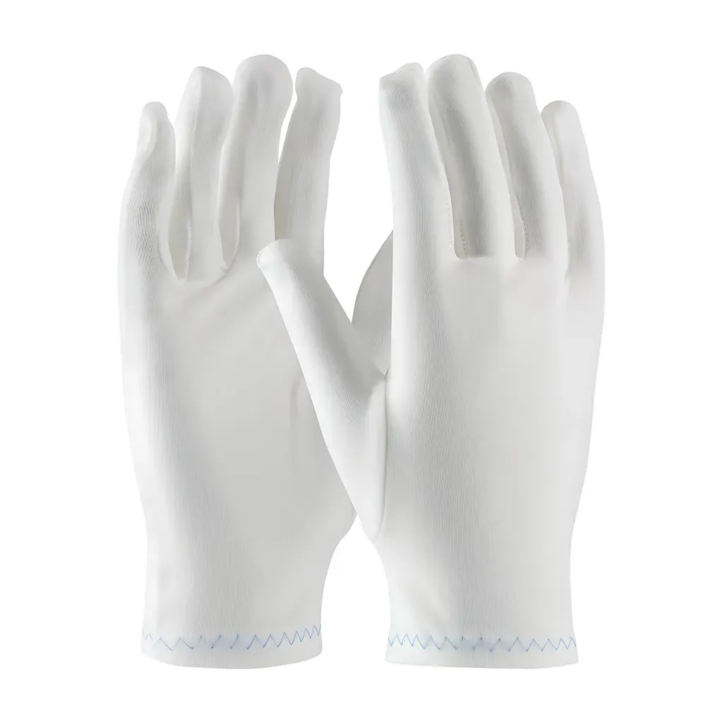 CleanTeam 98-700 Heavy Weight Stretch Nylon Inspection Glove with Zig-Zag Stitched Rolled Hem - Full Fashion Pattern