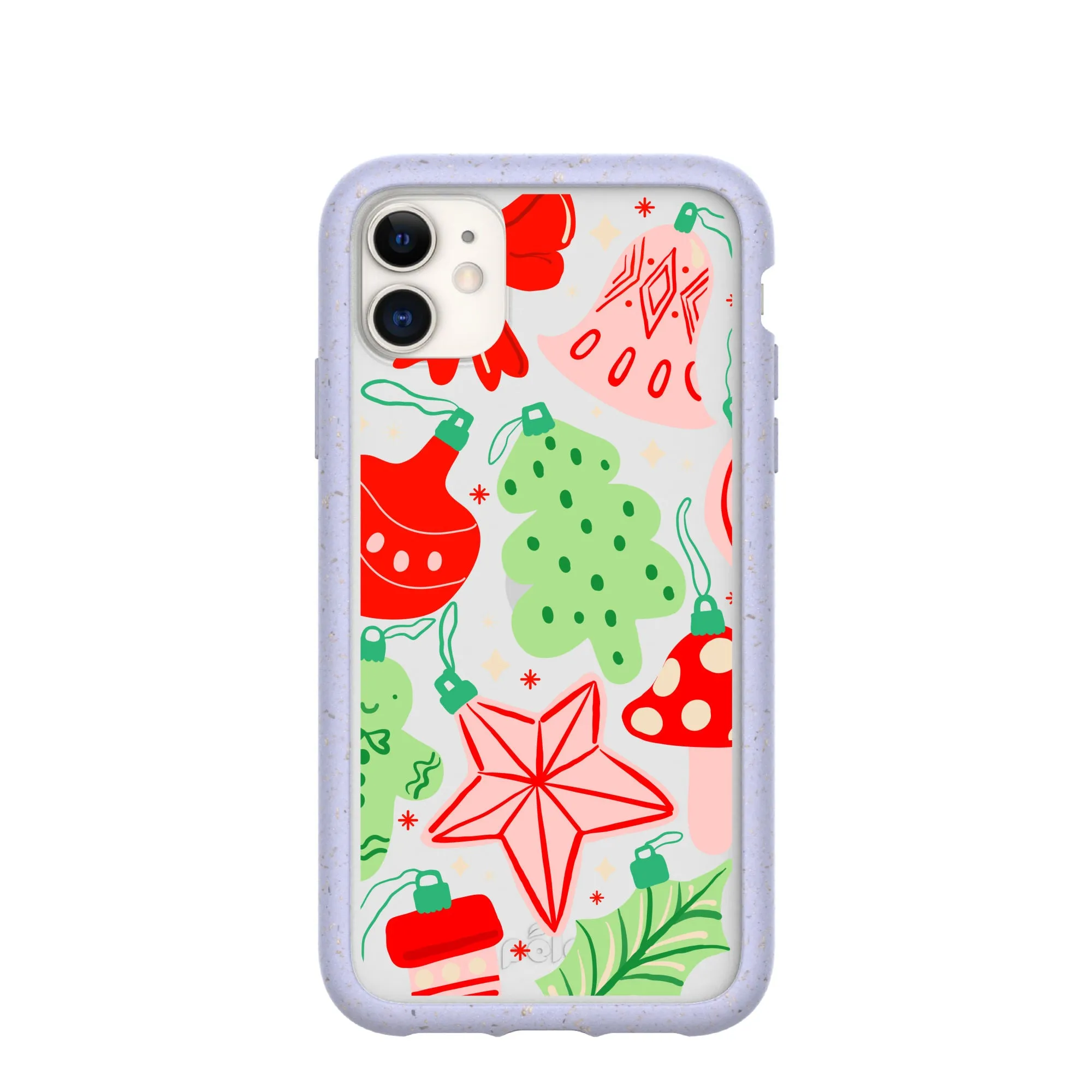 Clear Festive Flair iPhone 11 Case With Lavender Ridge