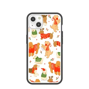 Clear Jolly Doggos iPhone 13 Case With Black Ridge