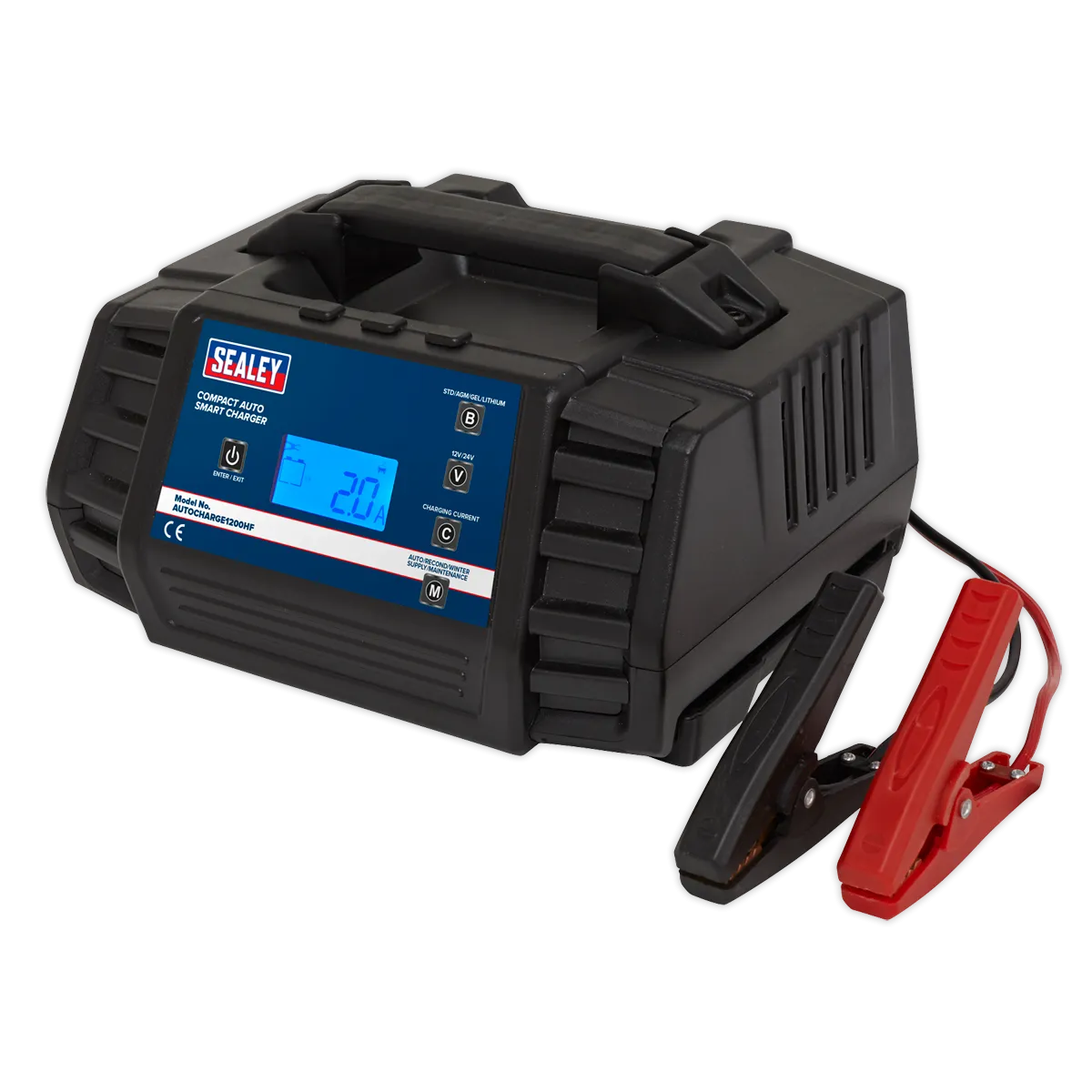 Compact Auto Smart Charger 12A 9-Cycle 12/24V - Lithium