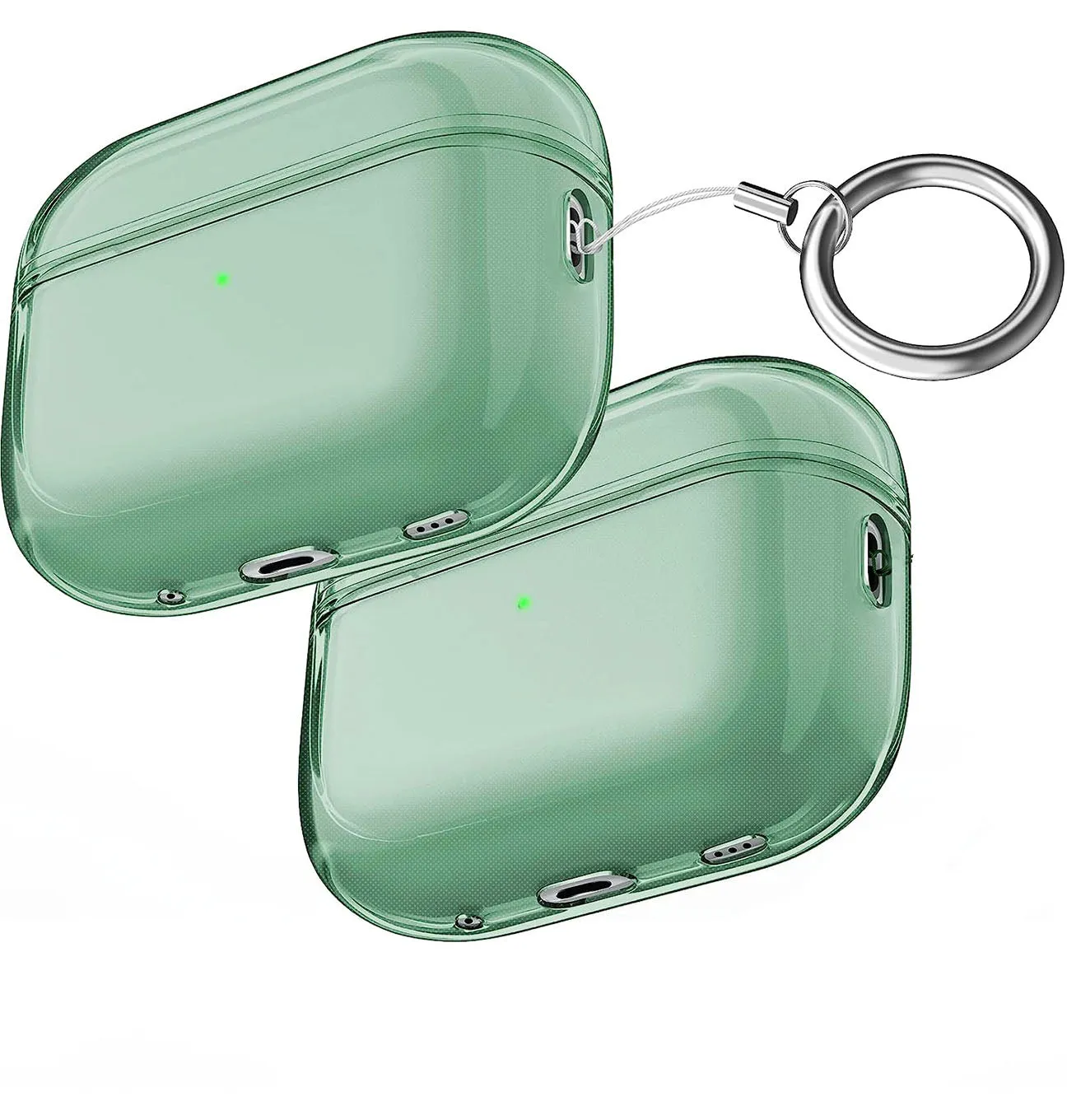 Compatible Airpods Pro2 Case-Clear Green