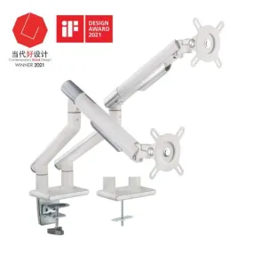 COSMAS Slim Aluminum Spring-Assisted Dual Monitor Arm