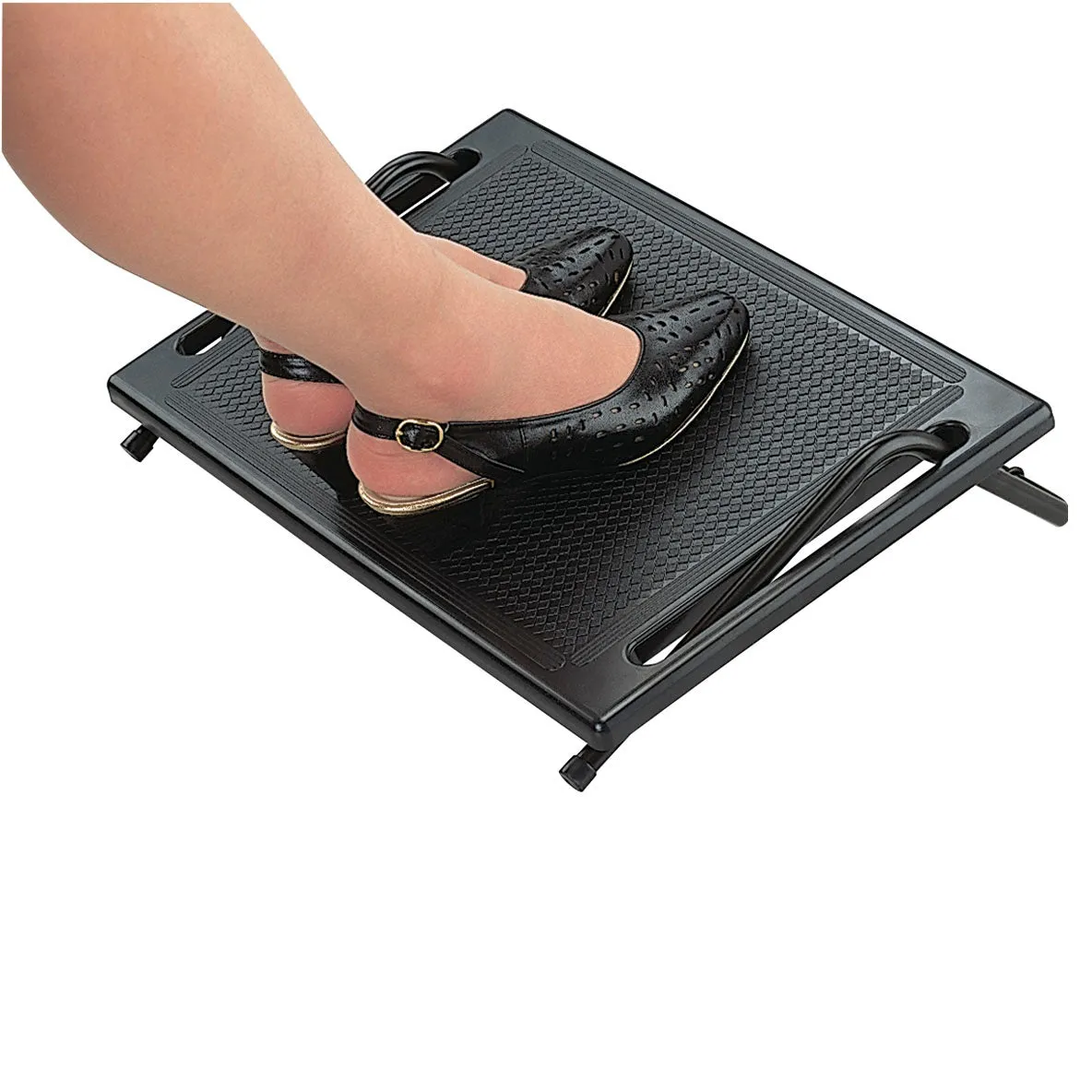 DAC® MP-50 Heavy Duty Fixed Angle Footrest, Black