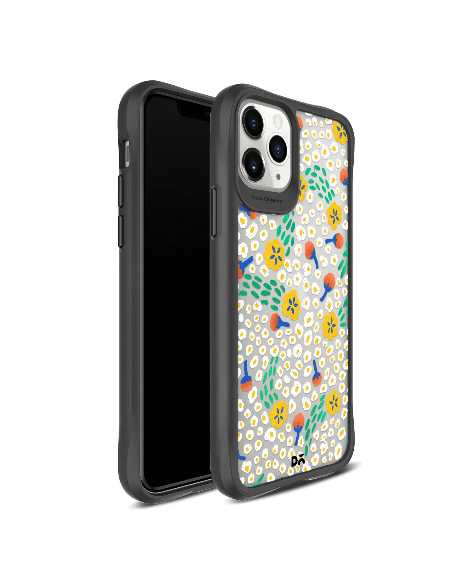 DailyObjects Festive Flora Black Hybrid Clear Case Cover For iPhone 11 Pro