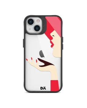 DailyObjects Flying Kiss Black Hybrid Clear Case Cover For iPhone 13 Mini