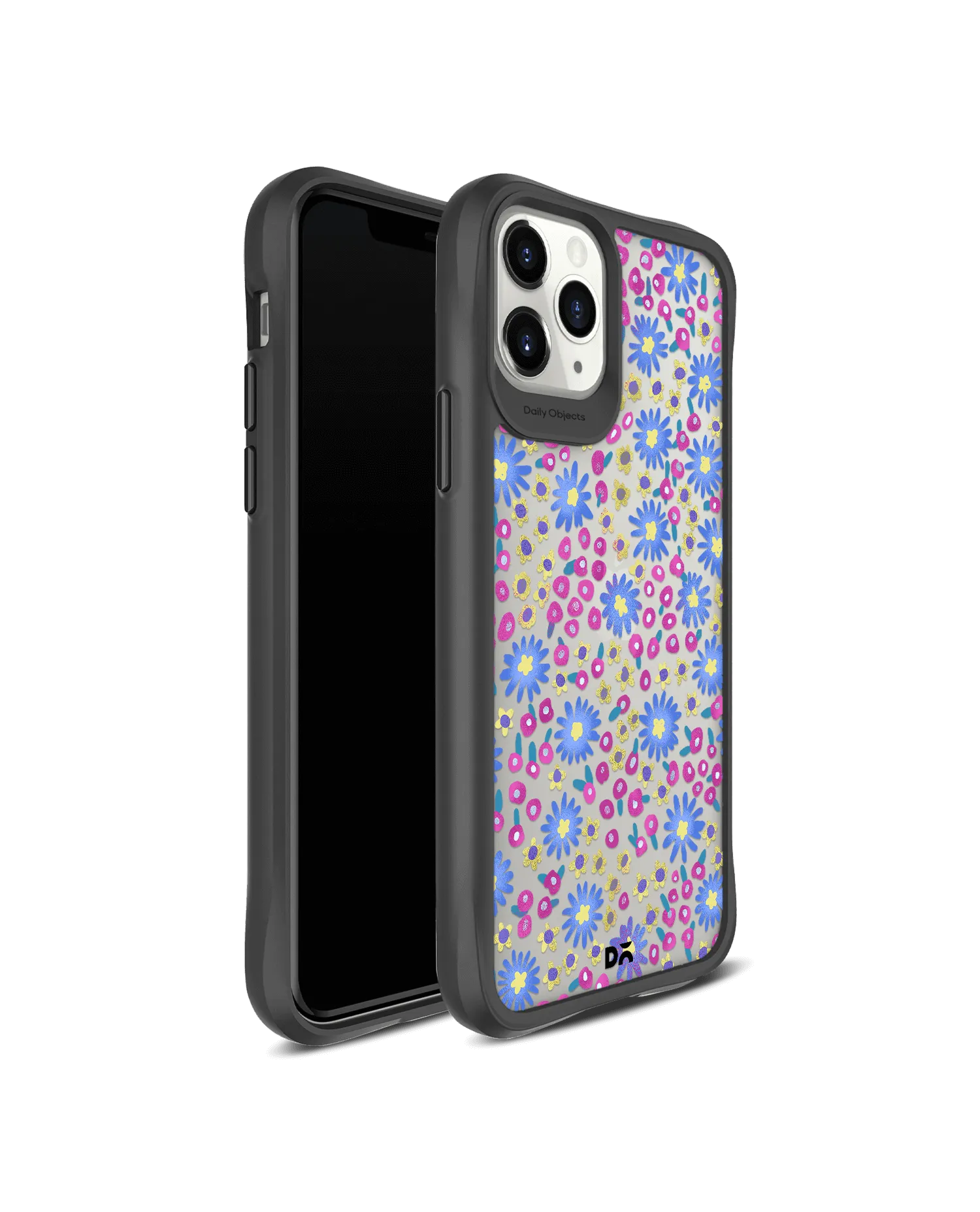 DailyObjects Glittering Daisy Black Hybrid Clear Case Cover For iPhone 11 Pro