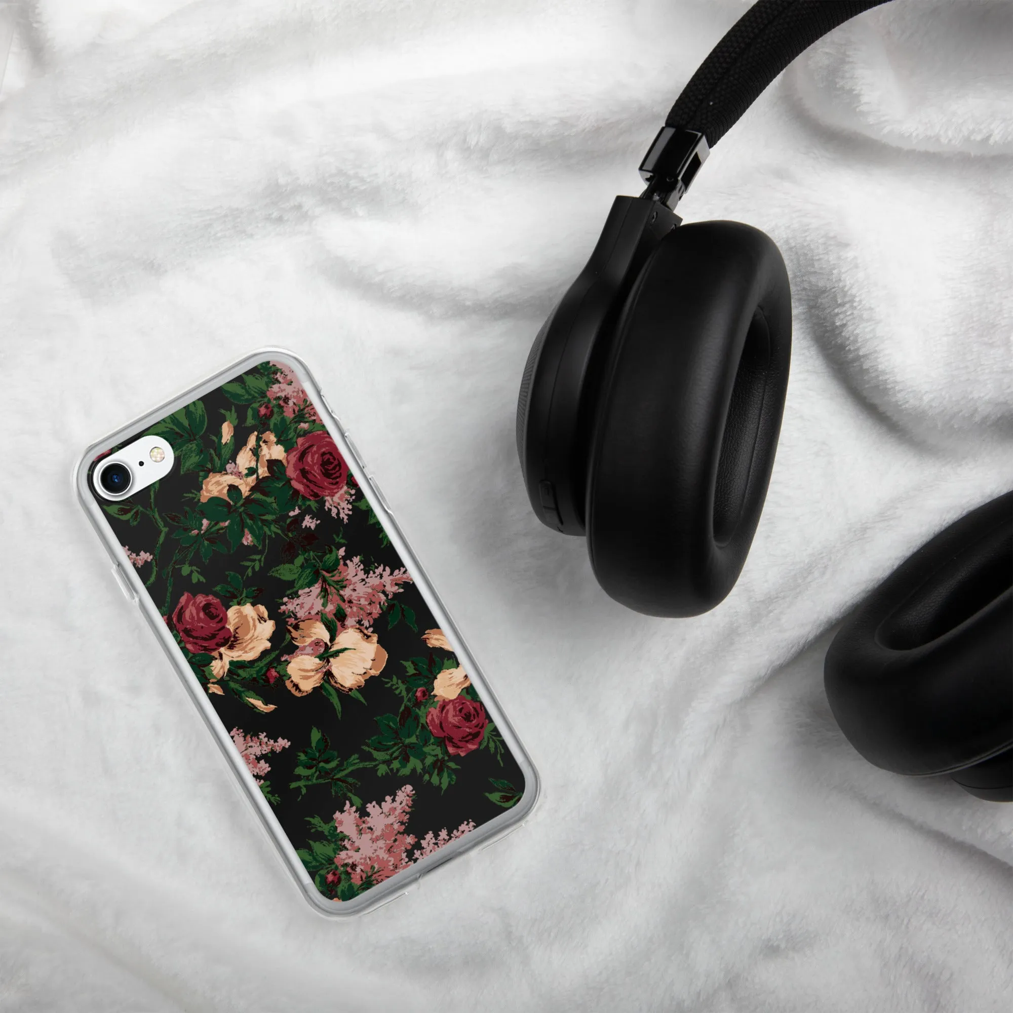 Dark Vintage Bella Roses Print iPhone Case | Pinup Couture