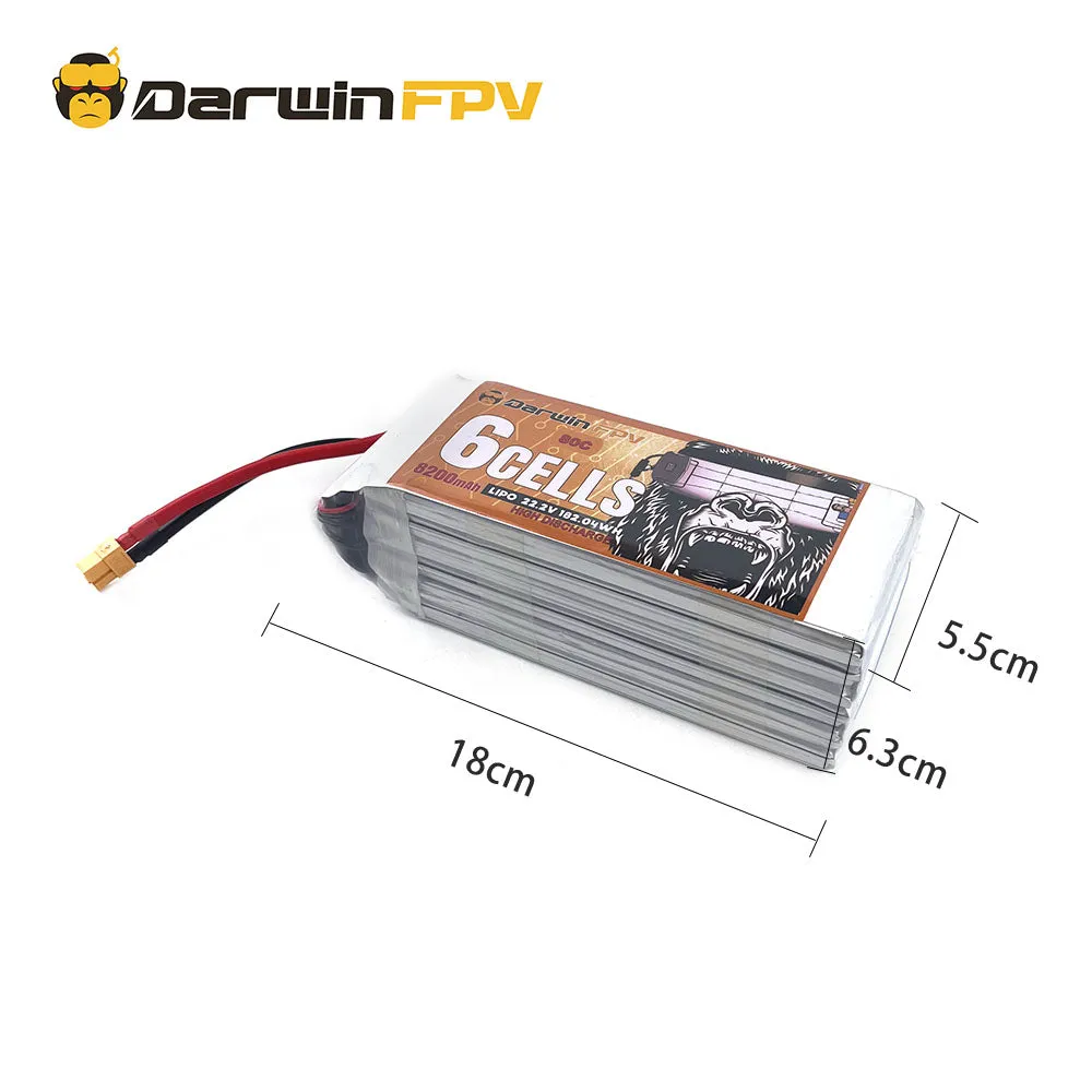 DarwinFPV 6S 8200mAh 80C 22.2V FPV Battery