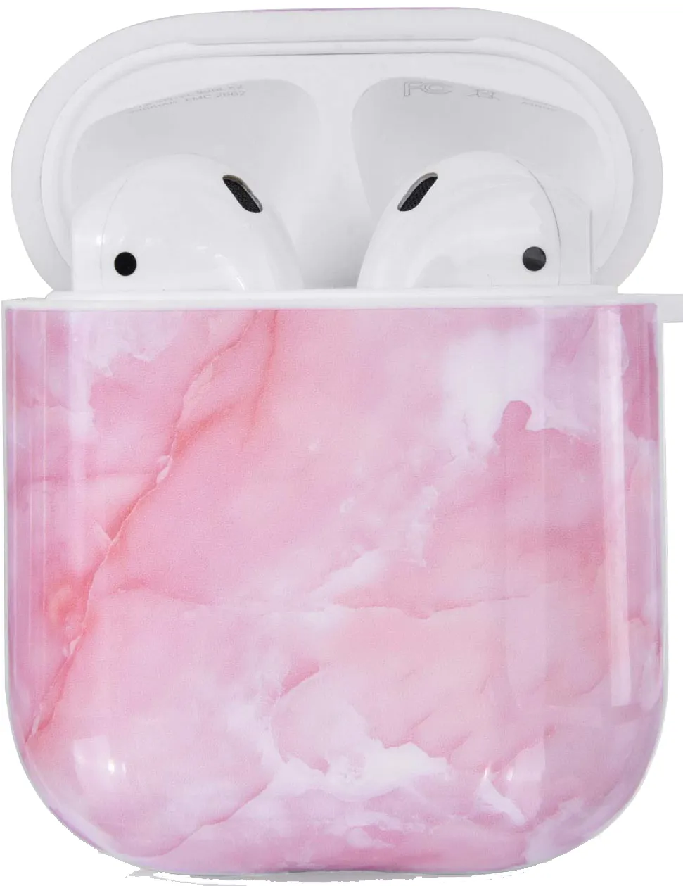 Delia's Soft Shell Marble Finish Airpod Case: for Airpods 1 & 2