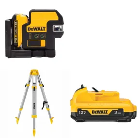 DeWalt DW0825LG 12V 5 Spot Green Laser W/ FREE DW0737 Laser Tripod & 12V Battery