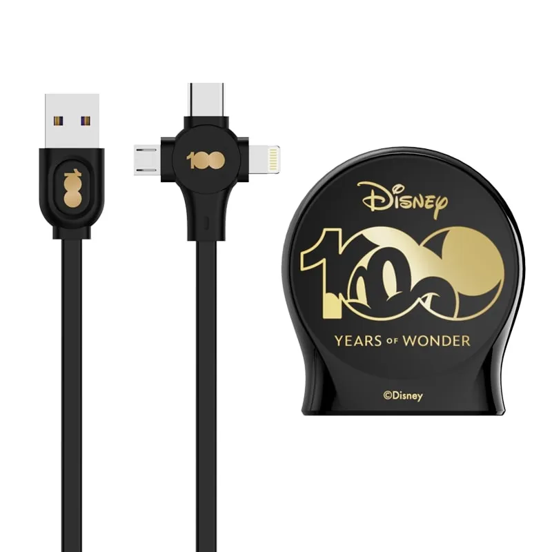 Disney QS-C01 100th anniversary one-to-three telescopic Charging cable