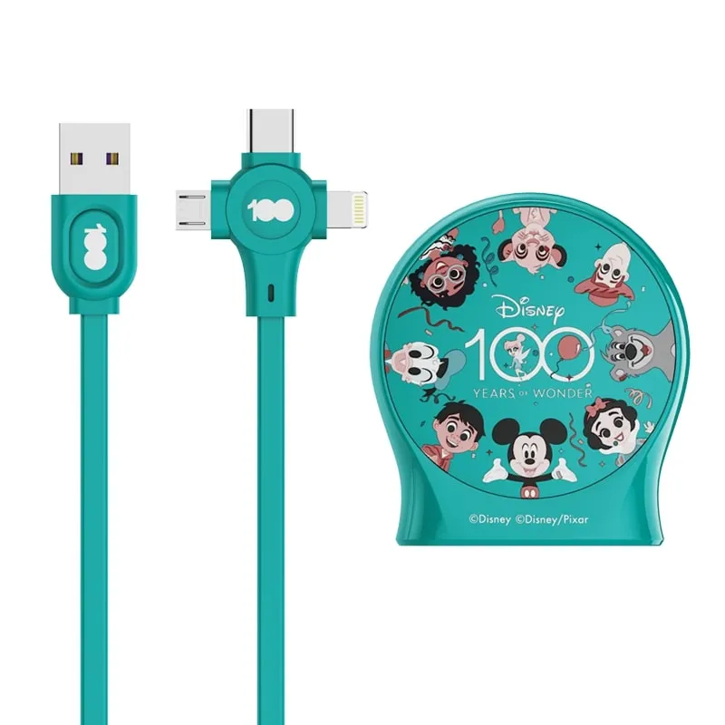 Disney QS-C01 100th anniversary one-to-three telescopic Charging cable