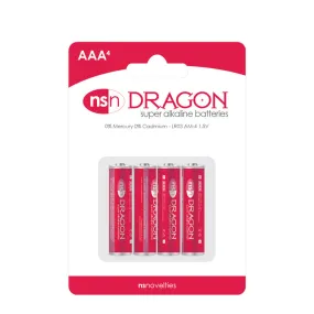 Dragon Super Alkaline Batteries AAA 4 Pack