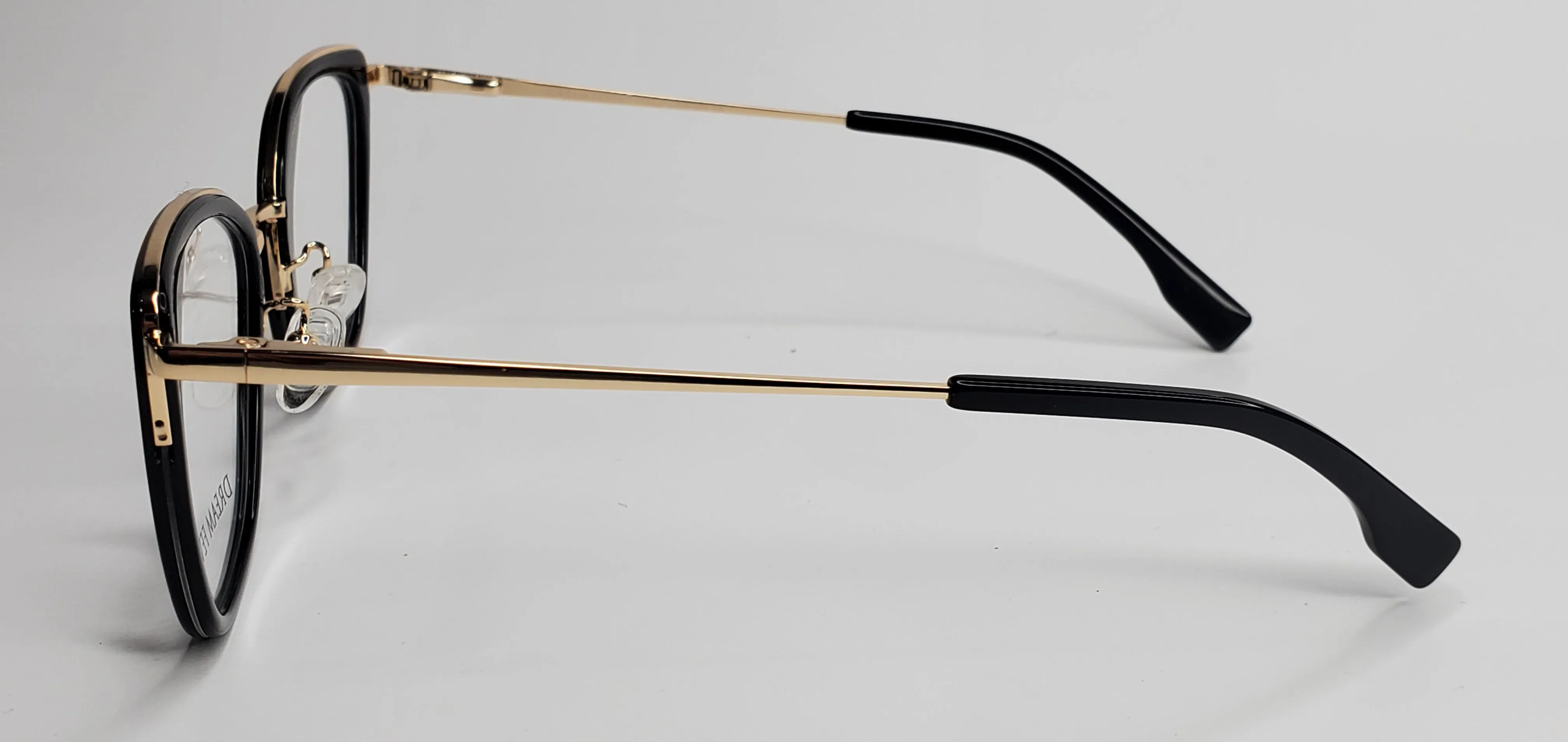 Dream Fever K1032 Black Designer Gold Acetate Fashion Italy Eyeglasses