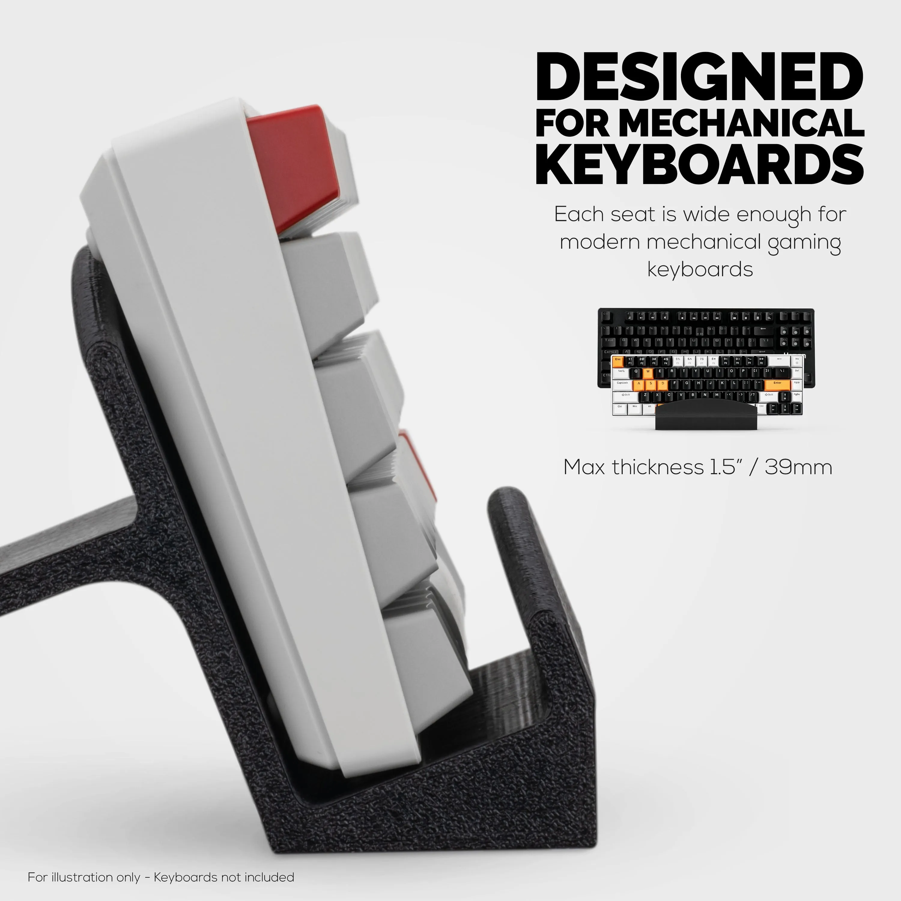 Dual Desktop Keyboard Stand & Holder, Organize Your Desk, Reduce Clutter, Suitable for All Size Keyboards (DK01)