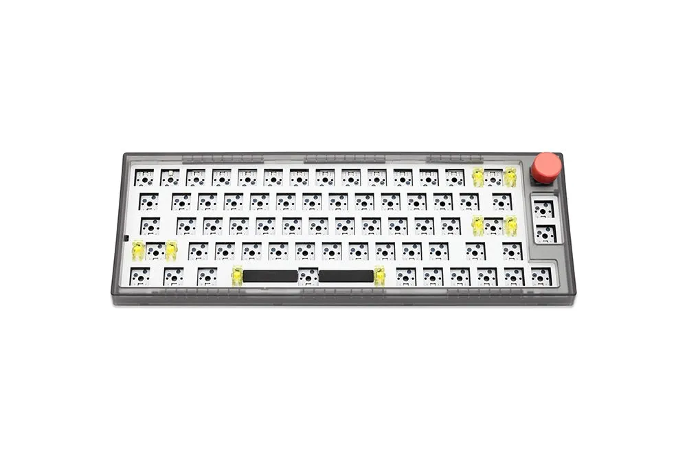 Dukharo 66 65% Rotary Knob 3 Mode Wireless Mechanical Keyboard kit hot swappable switch lighting effects RGB led type c 2.4G BT