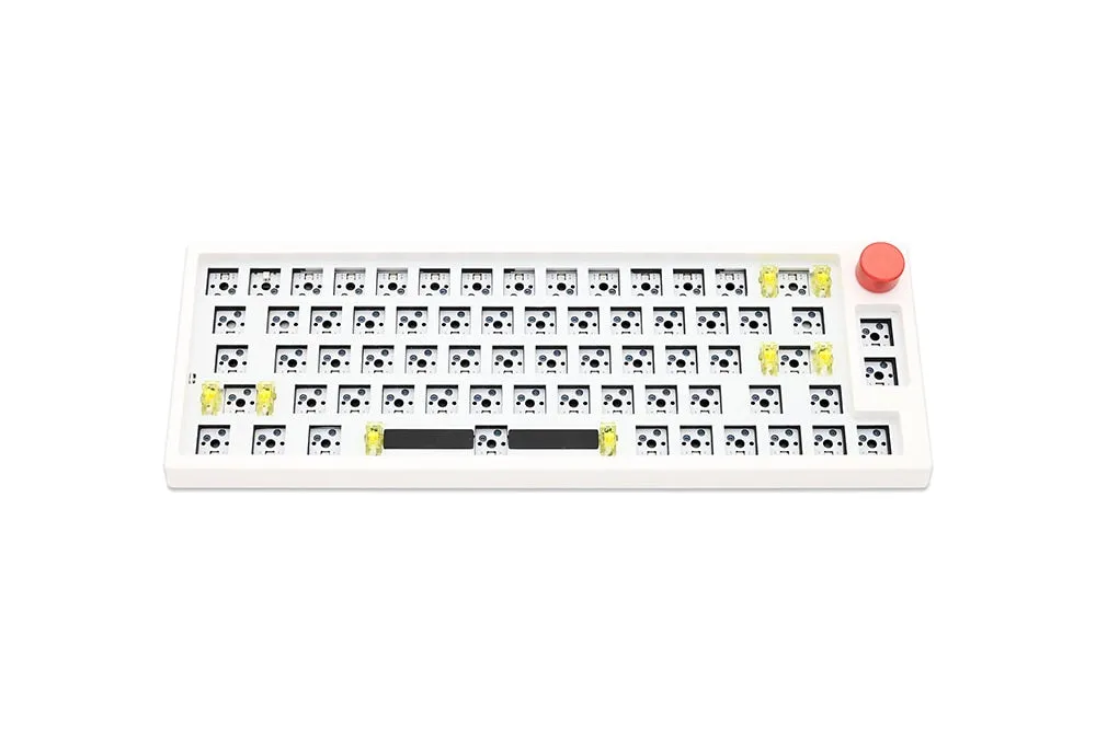 Dukharo 66 65% Rotary Knob 3 Mode Wireless Mechanical Keyboard kit hot swappable switch lighting effects RGB led type c 2.4G BT