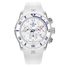 Edox Men's Watch CO-1 Chronograph White 10242-TINB-BBUINR