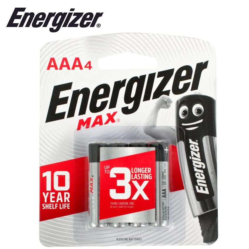 Energizer Max Aaa - 4 Pack (Moq 12)