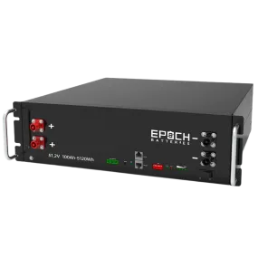 Epoch Batteries 48V 100Ah 5.12kWh - Self-Heating Server Rack Lithium Battery