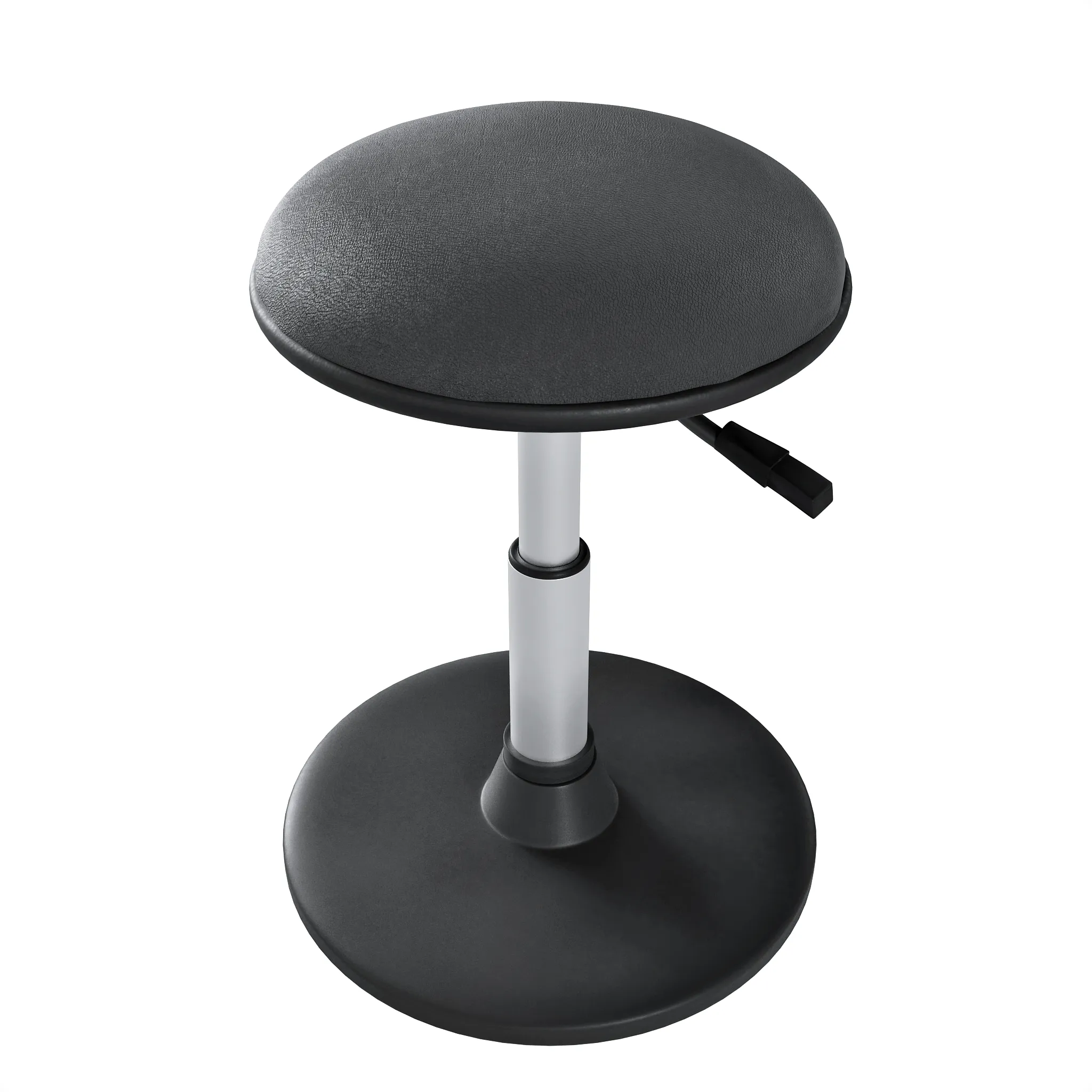 Ergonomic Height Adjustable Round Stool with Comfortable Seat, Work Stool Home Office Stool, Black (R804)