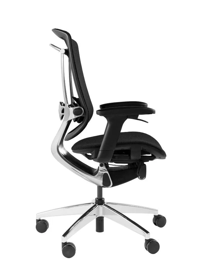 Ergonomic Revolving Chair for Office, Home and Shops with Adjustable Height, Armrest and Aluminum Base