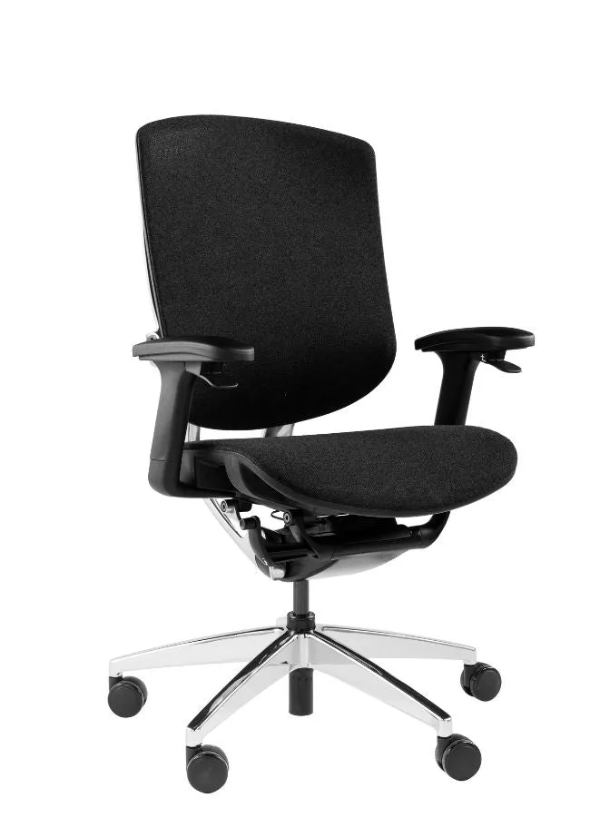 Ergonomic Revolving Chair for Office, Home and Shops with Adjustable Height, Armrest and Aluminum Base