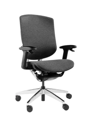 Ergonomic Revolving Chair for Office, Home and Shops with Adjustable Height, Armrest and Aluminum Base