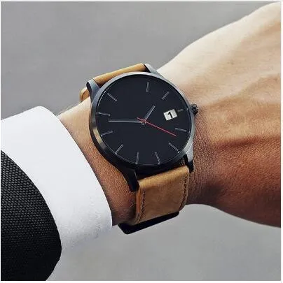 Fashion Large Leather Sport watch