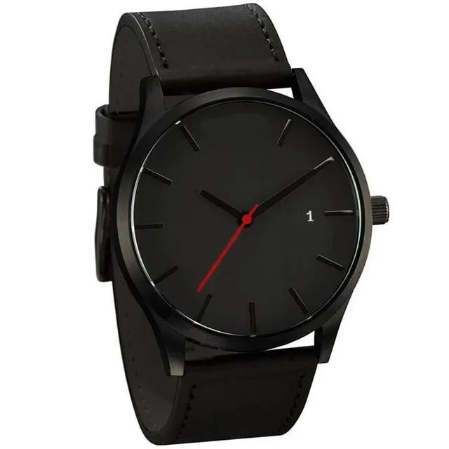 Fashion Large Leather Sport watch