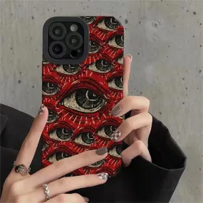 Fashion Spooky Scary Red Eye Case For iPhone