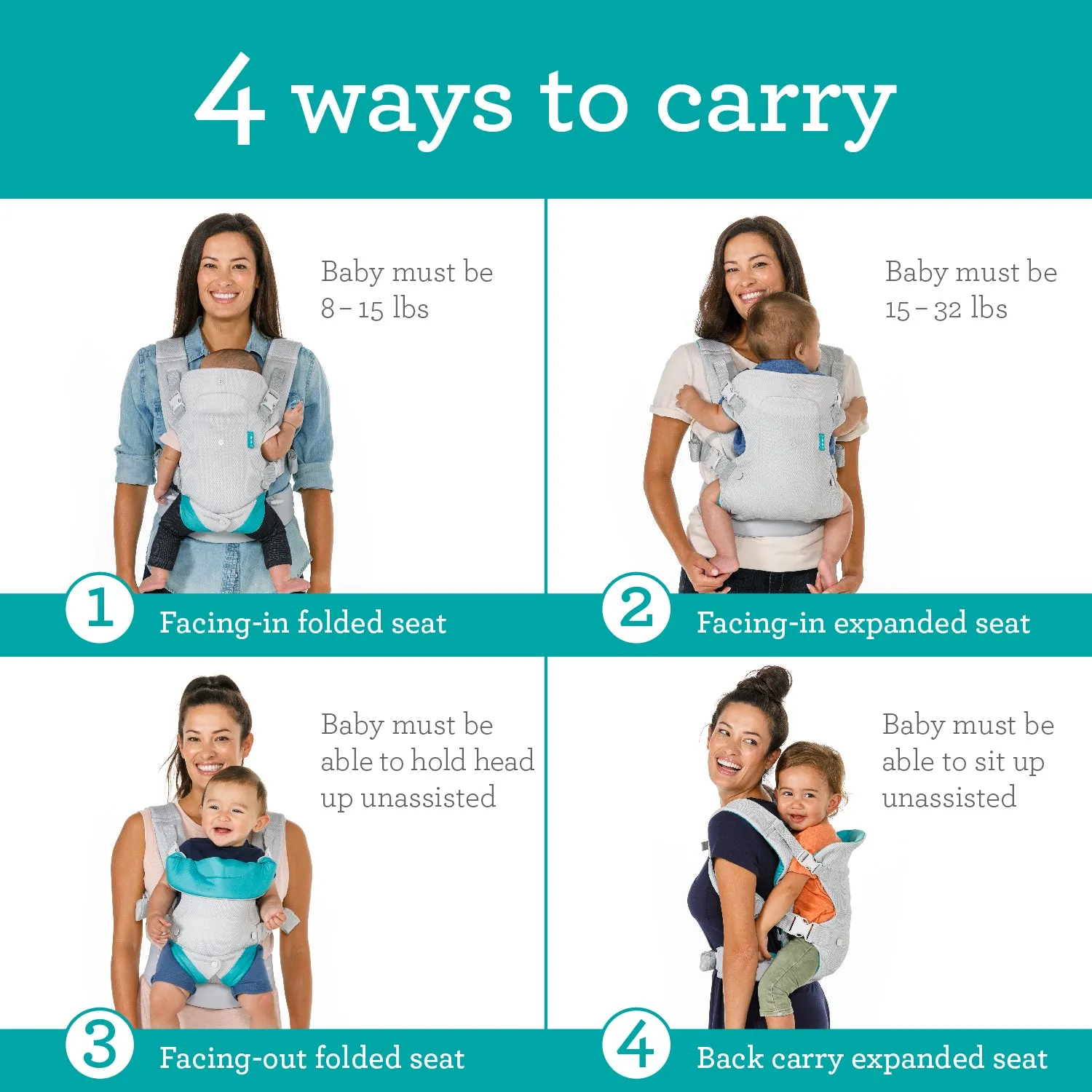 Flip™ 4-in-1 Light & Airy Convertible Carrier