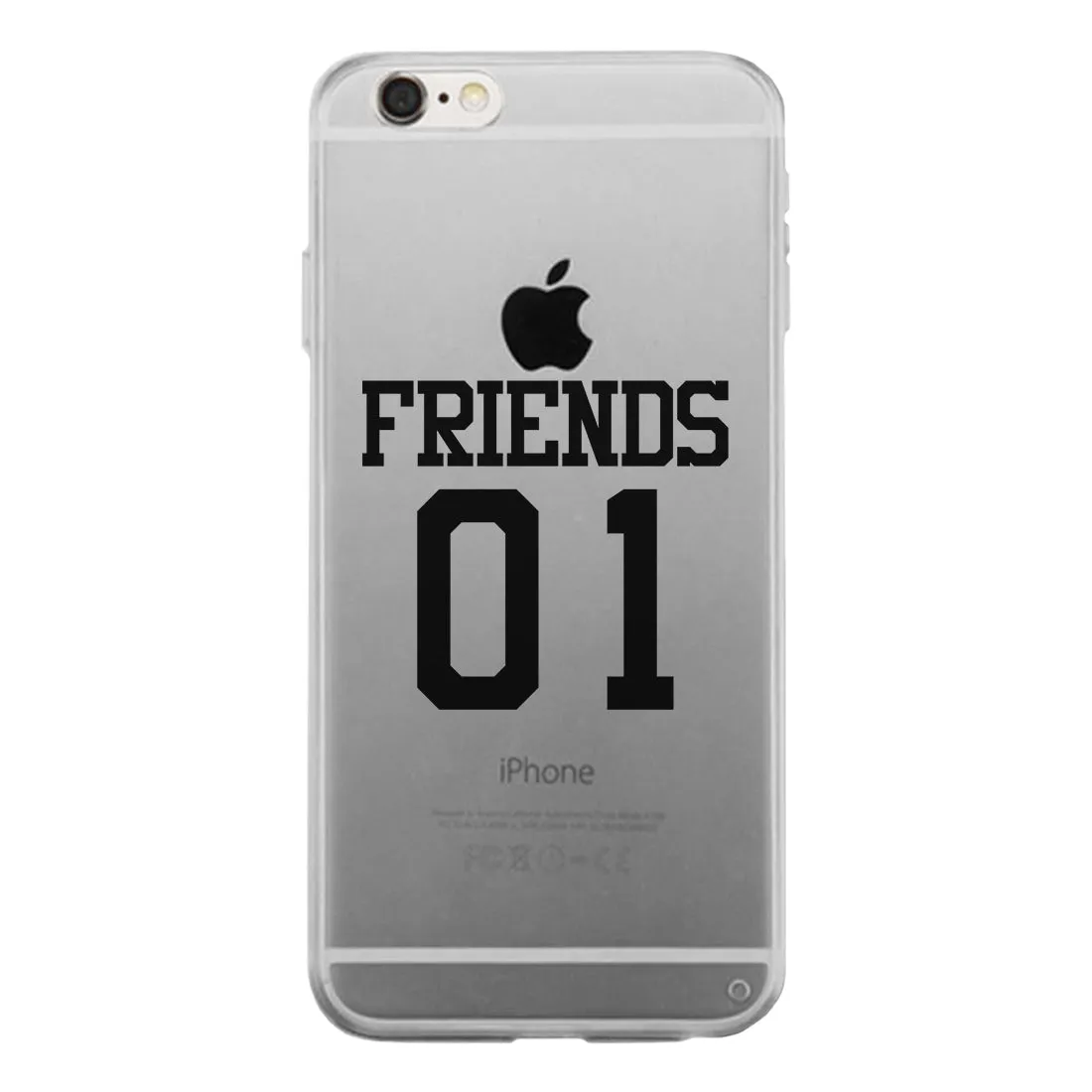 Friend01-RIGHT Clear Case Funny BFF Matching Gift Phone Case Slim