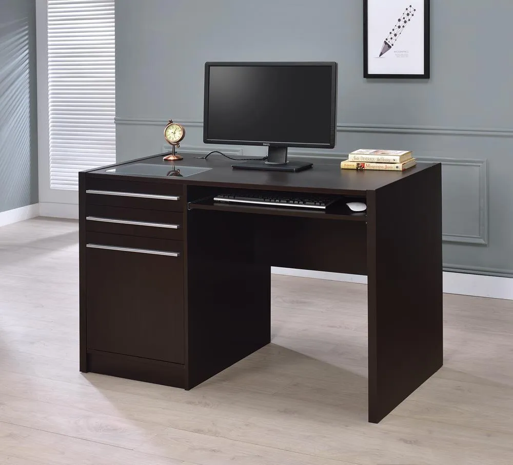 G800702 Contemporary Cappuccino Connect-It Computer Desk