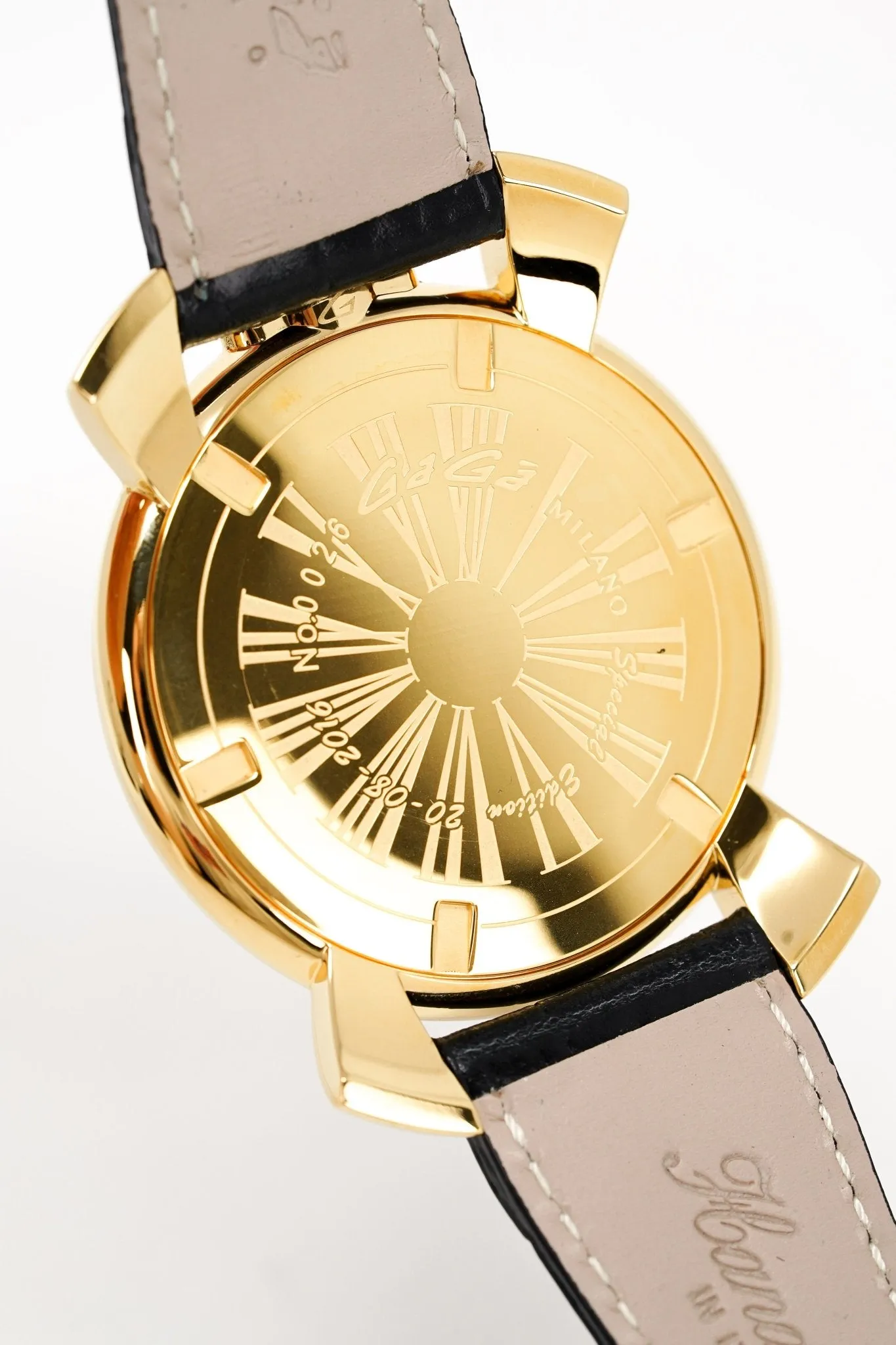 Gaga Milano Slim 46mm Unisex Watch Brazil Yellow Gold 5083.BR01