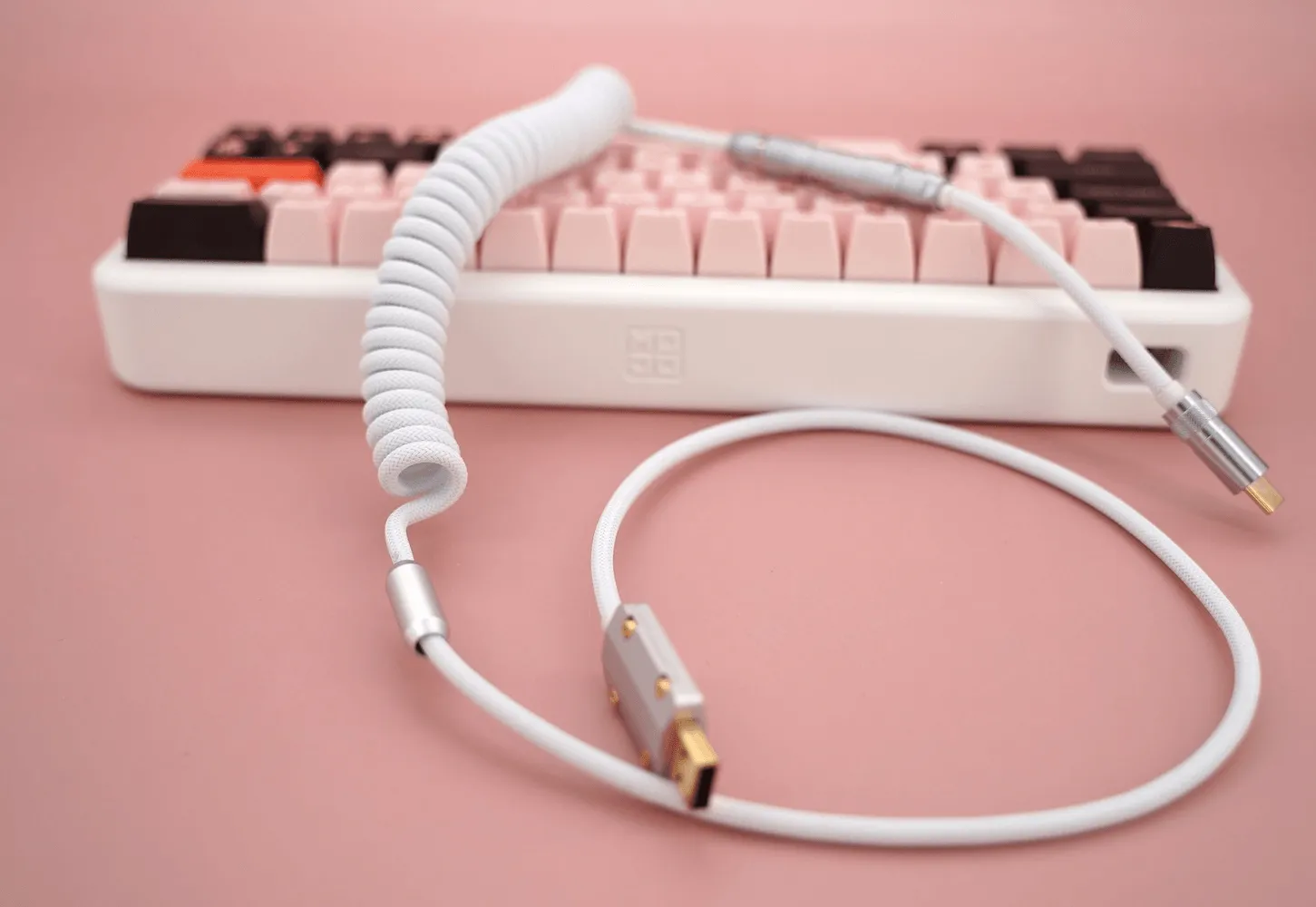 GeekCable Full White Customized Manual Mechanical Keyboard Cable