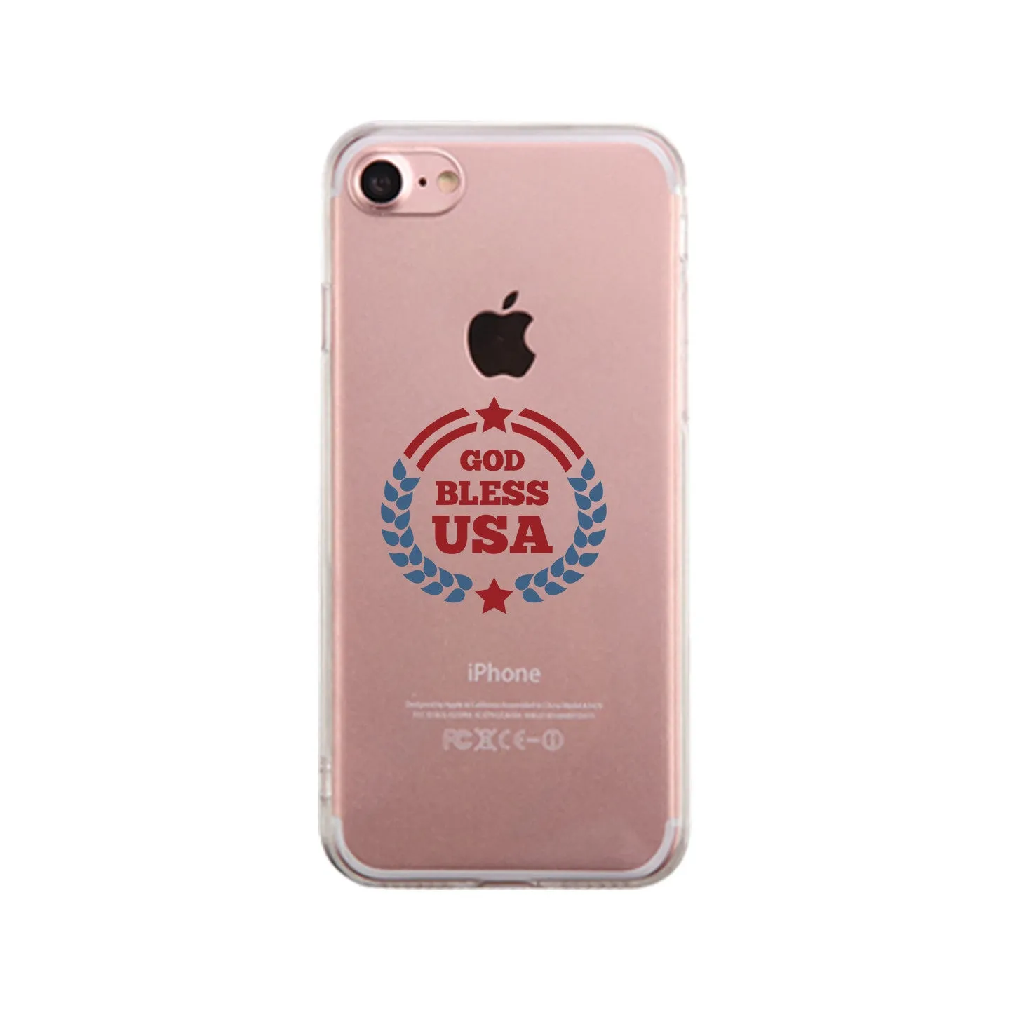 God Bless Usa Clear Phone Case