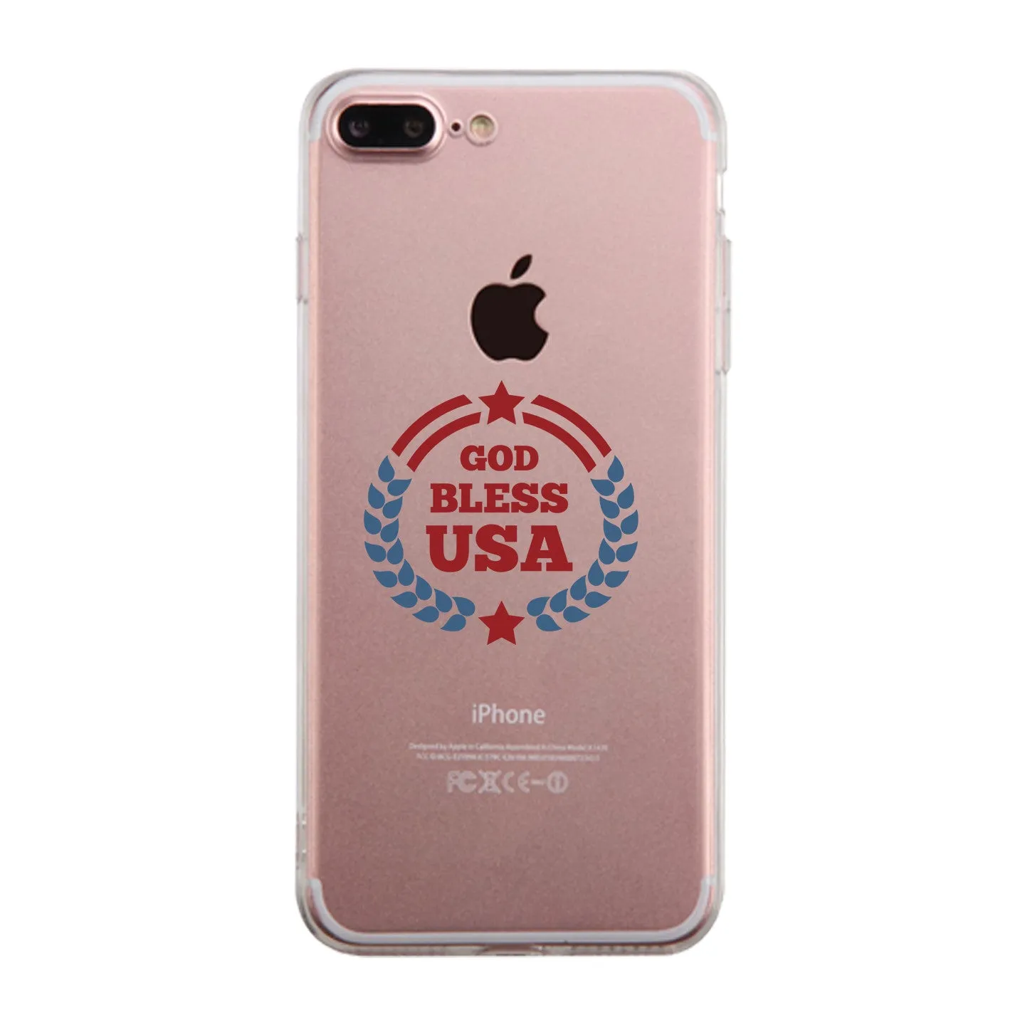 God Bless Usa Clear Phone Case