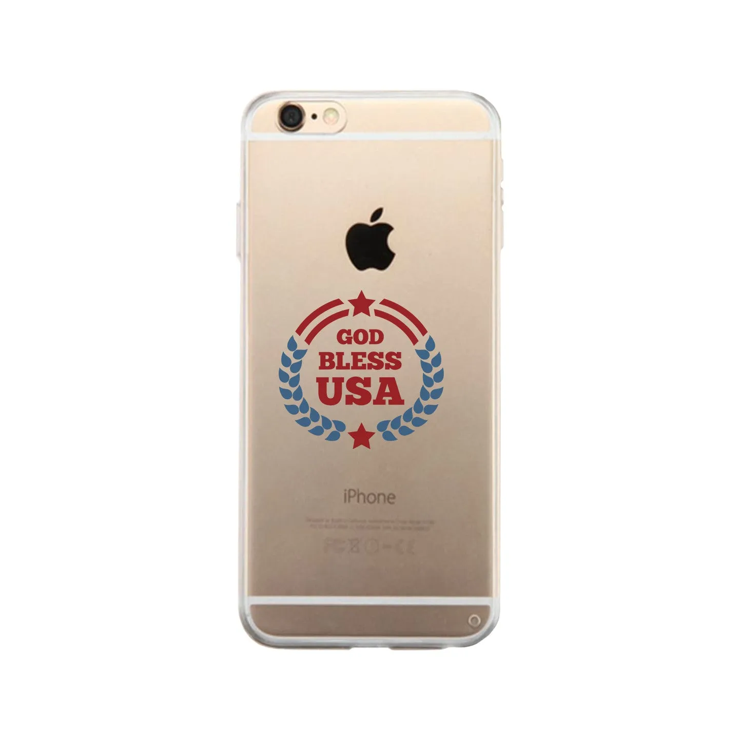 God Bless Usa Clear Phone Case