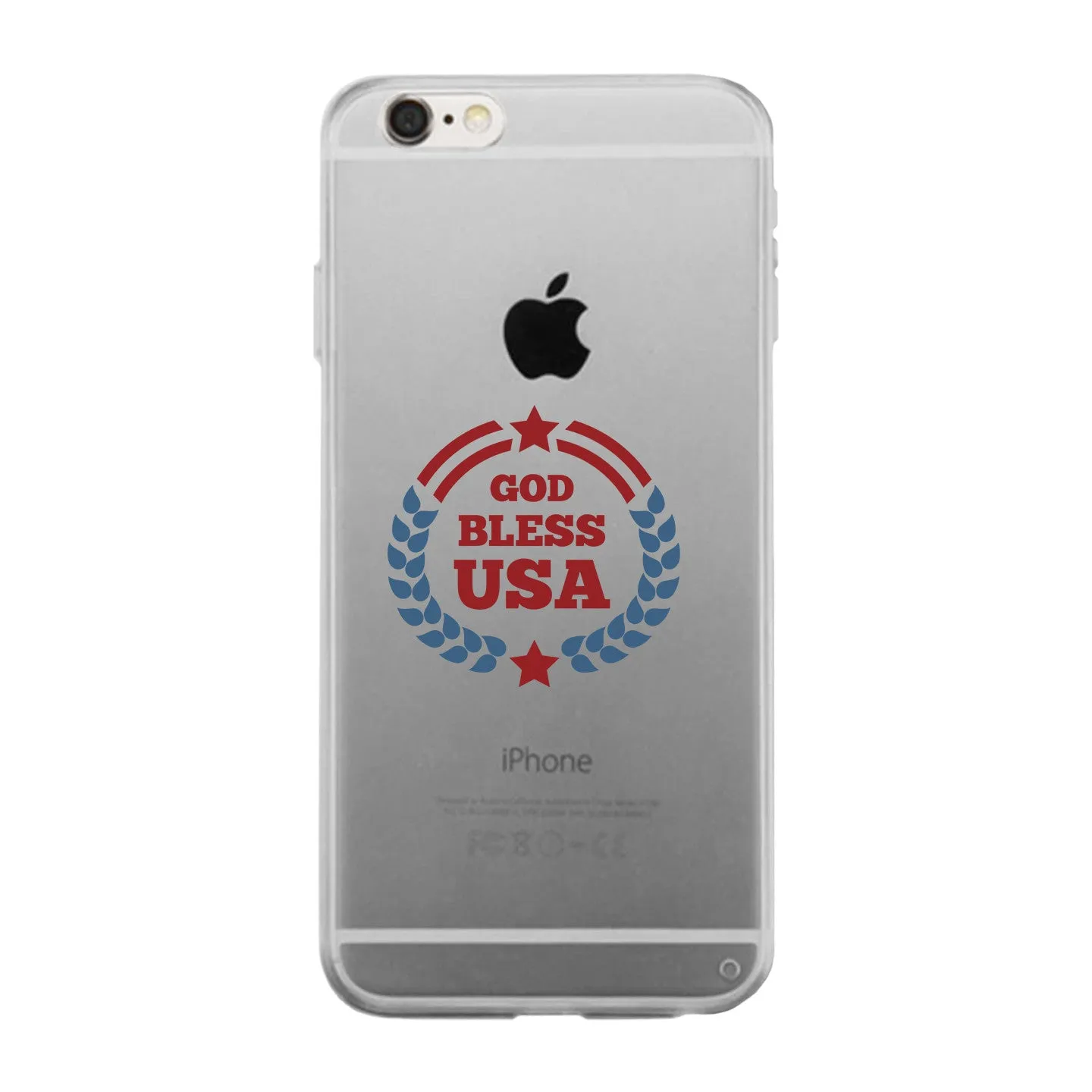 God Bless Usa Clear Phone Case