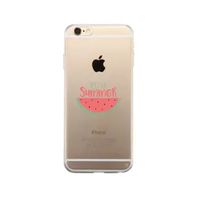 Hello Summer Watermelon Clear Phone Case