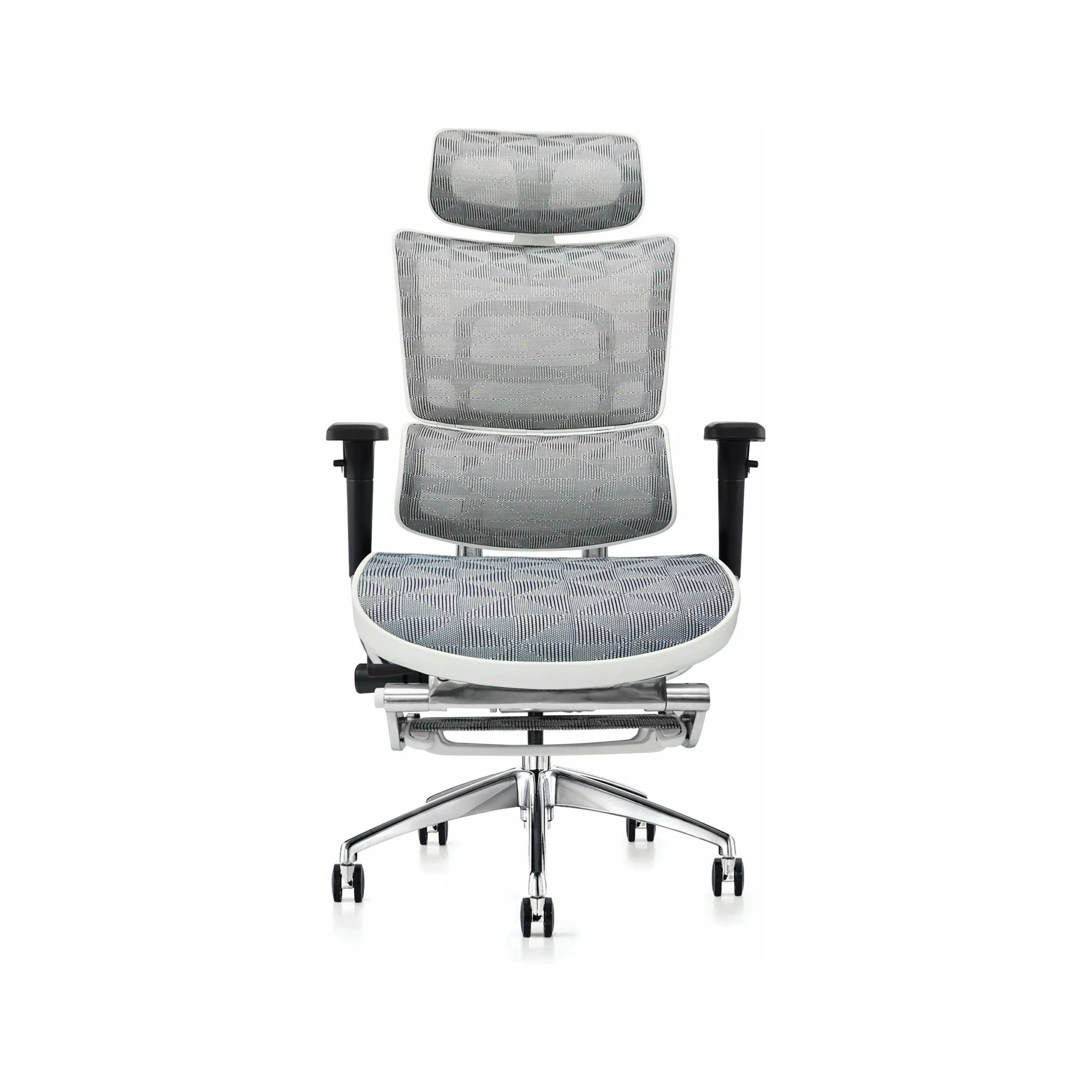 Hood Seating i29 Chair With Integrated Headrest & Leg Rest - White Kite Mesh (In Stock)