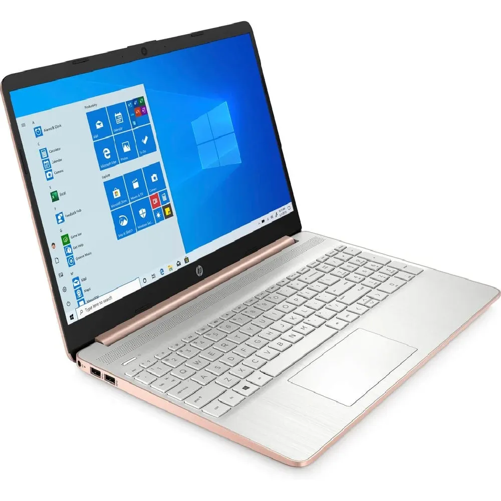 HP 15-ef1073wm 15.6" HD Athlon Silver 3050U 2.3GHz AMD Radeon Graphics 4GB RAM 128GB SSD Win 10 Home Rose Gold