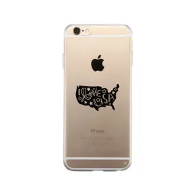 I Love USA Clear Phone Case