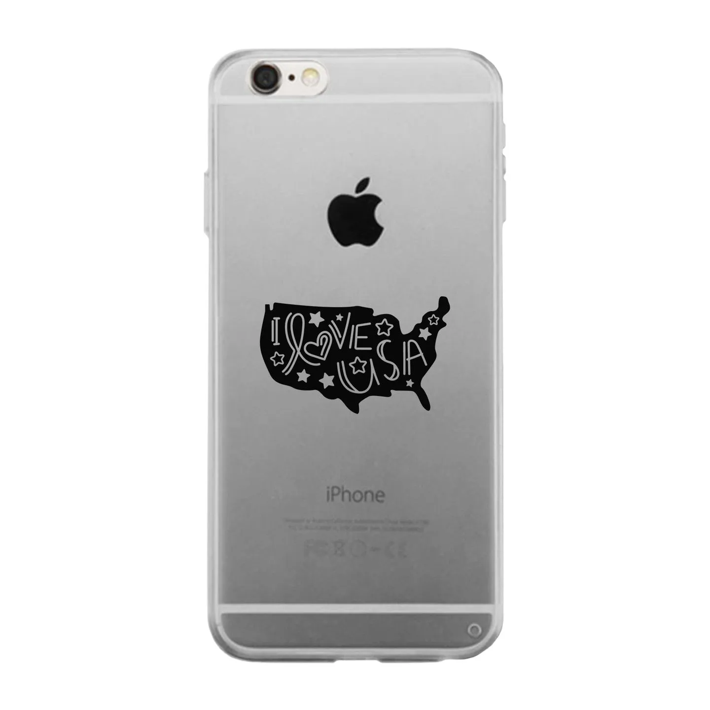 I Love USA Clear Phone Case