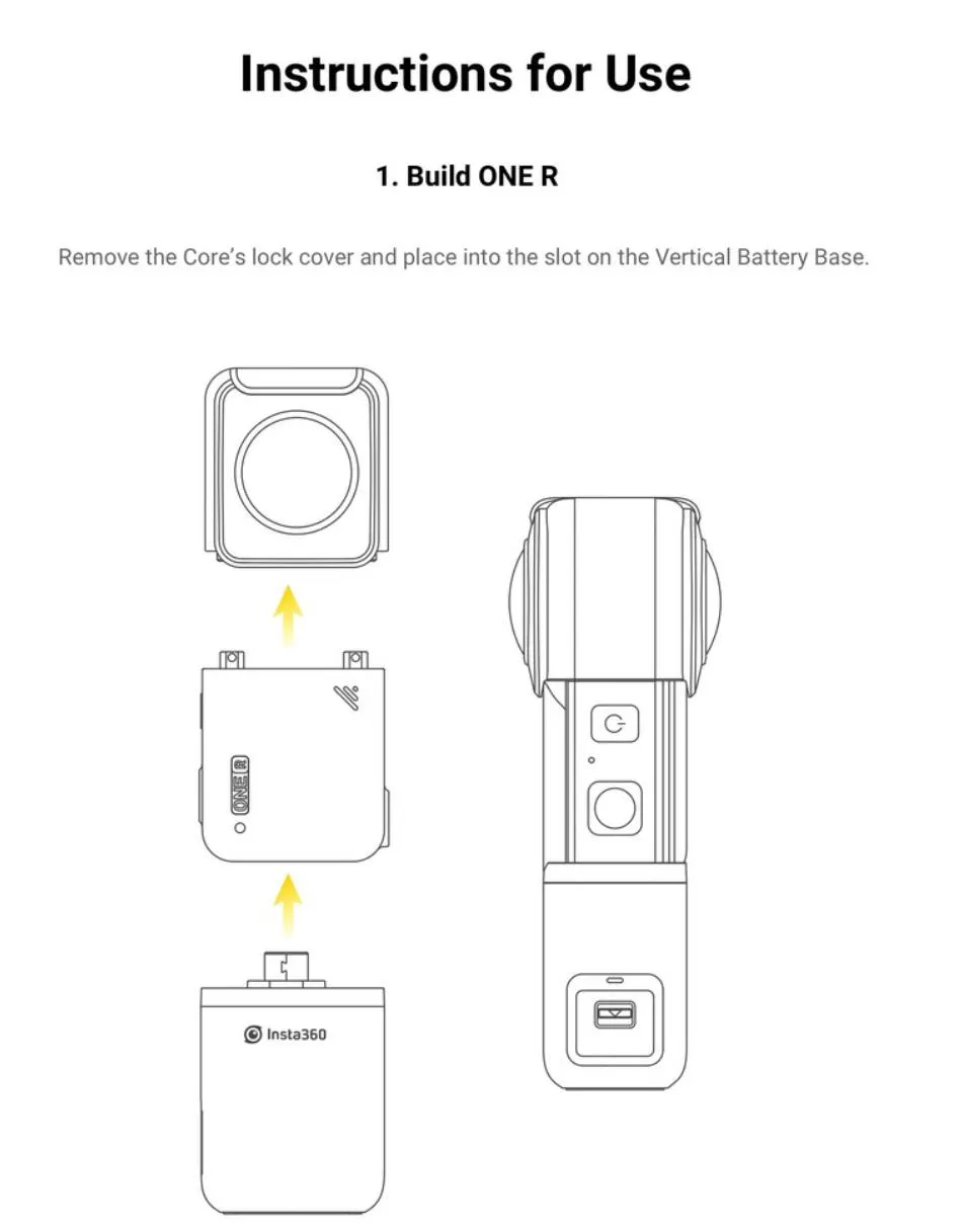Insta360 ONE R/RS Dive Case - For 360 Lens Dive Case   Vertical Battery Base