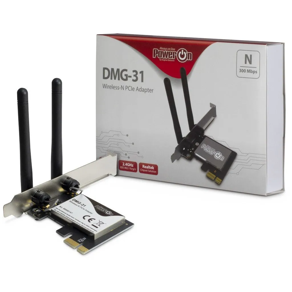 Inter-Tech Dmg-31 Eingebaut Wlan - Pci Express - Wi-Fi 4 (802.11N) - 300 Mbit/S - Kabellos