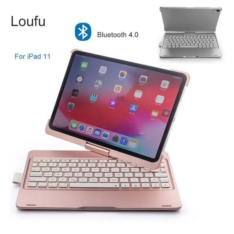 iPad Pro 11 2018 360 Rotation Bluetooth Wireless Backlit Keyboard Case A1980