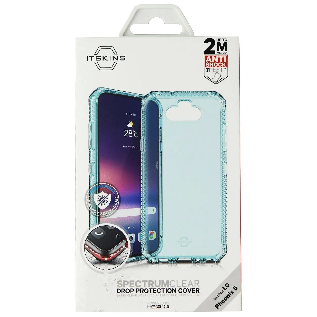 ITSKINS Spectrum Clear Series Case for LG Phoenix 5 - Light Blue